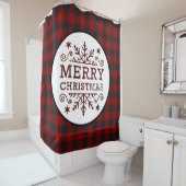 楽しいクリスマスを祈る シャワーカーテン (インサイチュ)