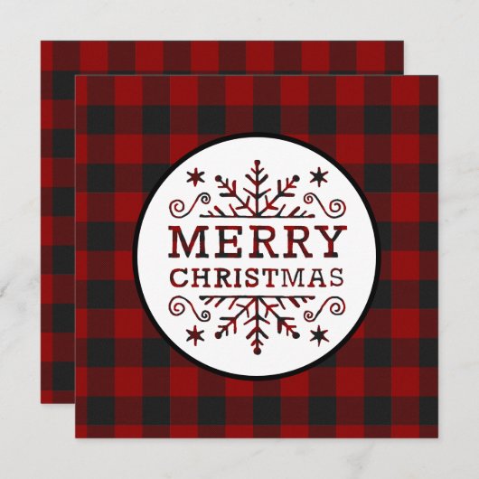 楽しいクリスマスを祈る シーズンカード (正面/裏面)