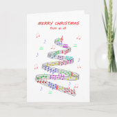 楽しいクリスマスを迎えるシート音楽を私たちから シーズンカード (正面)