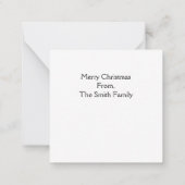 楽しいクリスマスを ホリーデー ノートカード (裏面)