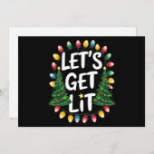 楽しいクリスマスを!ユーモアたっぷりクリスマスツリーライト シーズンカード (正面/裏面)