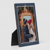 楽しいクリスマスを | 現代のカップル クリスマス フォト 記念品 フォトプラーク (側面)