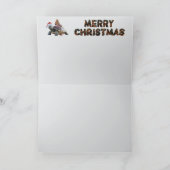 楽しいクリスマスカメの休日 カード (内部)