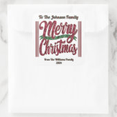 楽しいクリスマスカラフル応援! スクエアシール (バッグ)