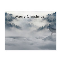 楽しいクリスマスカードを外に見て。