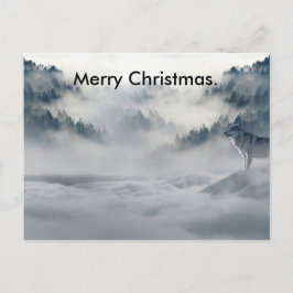 楽しいクリスマスカードを外に見て。 シーズンポストカード