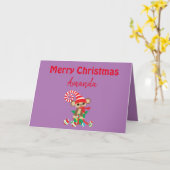 楽しいクリスマスカードサファリモンキー カード (黄色い花)