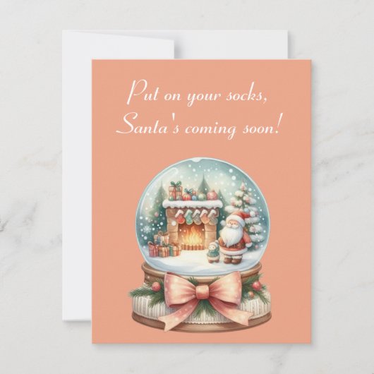 楽しいクリスマスグリーティングカード 招待状 (正面)