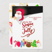 楽しいクリスマスケーキ交換パーティー 招待状 (正面/裏面)