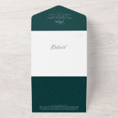 楽しいクリスマスコラージュ緑の3つ折りの休日 オールインワン招待状 (外側)