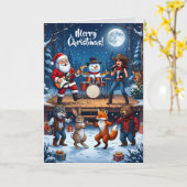 楽しいクリスマスコンサート カード (黄色い花)