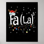 楽しいクリスマスサンタFa+La数学ギフト ポスター (正面)