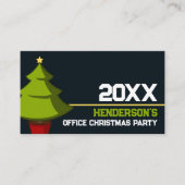 楽しいクリスマスツリー、クリスマスパーティーのチケット エンクロージャーカード (正面)