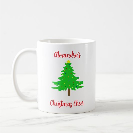 楽しいクリスマスツリー コーヒーマグカップ (左)