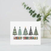 楽しいクリスマスツリー レトロクリスマス ポストカード (スタンド正面)