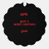 楽しいクリスマスデザイン オーナメントカード (裏面)
