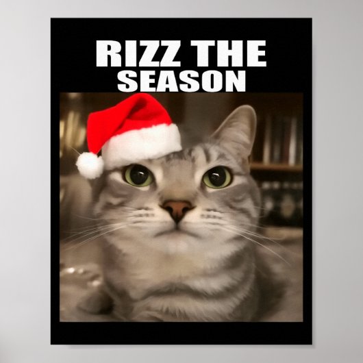 楽しいクリスマスパジャマ 猫のミーム B ポスター (正面)