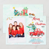 楽しいクリスマスパーティーのお誘い クリスマス 招待状 (正面/裏面)