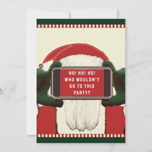 楽しいクリスマスパーティーの招待状 招待状 (正面)