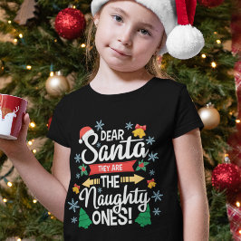 楽しいクリスマスプレゼントよ サンタさん 悪いのはこっちよ Tシャツ