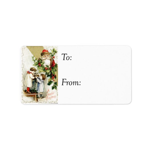 楽しいクリスマスプレゼントラベル ラベル (正面)
