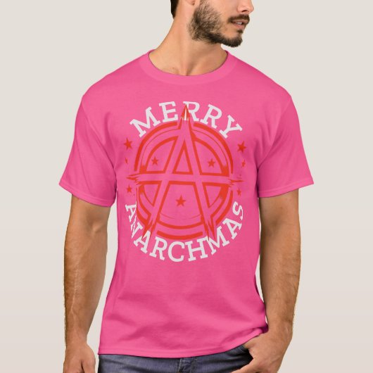 楽しいクリスマスプレゼント アナキストのメリークリスマス Tシャツ (正面)