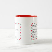 楽しいクリスマスプレゼント サンタクロース ツートーンマグカップ (中央)