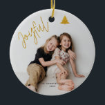 楽しいクリスマスホリデースクリプトの写真おばあちゃん セラミックオーナメント<br><div class="desc">グリッターの楽しい写真クリスマスホリデーオーナメント前後にグリッターの木や写真を飾る。写真に置き換えクリックる「パーソナライズ」ボタンをクリックし、反対側にカスタム画像メッセージと名前を追加</div>