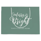 楽しいクリスマス会社の雰囲気 ラージペーパーバッグ (正面)