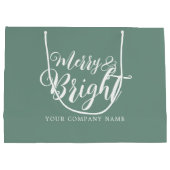 楽しいクリスマス会社の雰囲気 ラージペーパーバッグ (裏面)