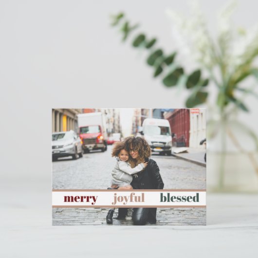 楽しいクリスマス写真はがき ポストカード (スタンド正面)