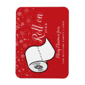 楽しいクリスマス家族ネームロールオンニューイヤー マグネット (縦)