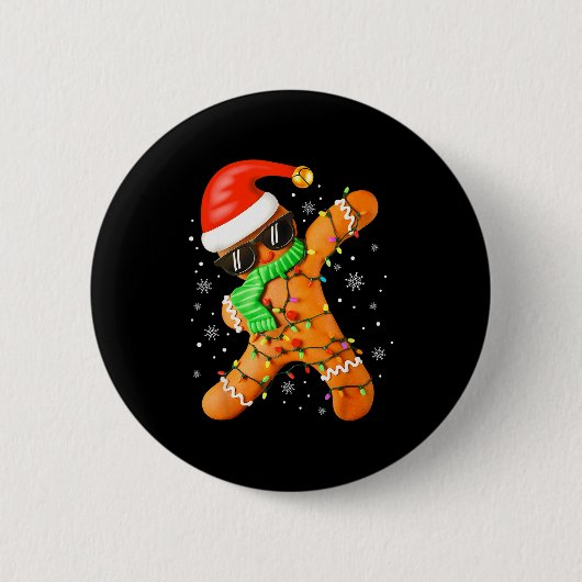 楽しいクリスマス少年ダビングジンジャーブレッドXmas 缶バッジ (正面)