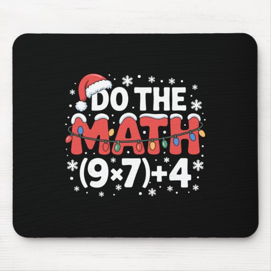 楽しいクリスマス数学のミーム 67 ホリデーユーモア マウスパッド (正面)