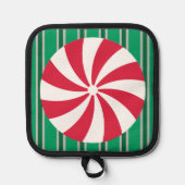 楽しいクリスマス用ペッパーミントキャンディ 鍋敷き (正面)
