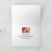 楽しいクリスマス疲れ切ったヨークシャーテリア犬 カード (内部)