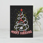 楽しいクリスマス看護師面白いPICU看護師クリスマス 招待状 (スタンド正面)