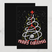 楽しいクリスマス看護師面白いPICU看護師クリスマス 招待状 (正面/裏面)