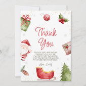 楽しいクリスマス誕生日ありがとうカード 招待状 (正面)