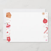 楽しいクリスマス誕生日写真ありがとう サンキューカード (裏面)