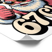 楽しいクリスマス67のミーム - レトロサンタが承認67 ポスター (角)