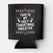 楽しいクリスマス これが私の醜いクリスマスセーターです 缶クーラー (正面)