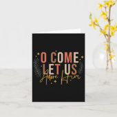 楽しいクリスマス　イエスを崇めよう カード (黄色い花)