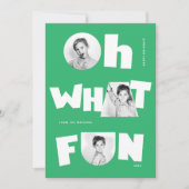 楽しいクリスマス カード 遊び心のある切り抜き 3 フォト シーズン (正面)