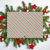 楽しいクリスマス キャンディー ケーン ペッパーミント 赤と緑 シーズンカード