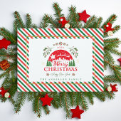 楽しいクリスマス キャンディー ケーン ペッパーミント 赤と緑 シーズンカード