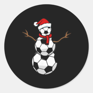楽しいクリスマス サッカー ビーグルズ サンタ 雪だるま ラウンドシール