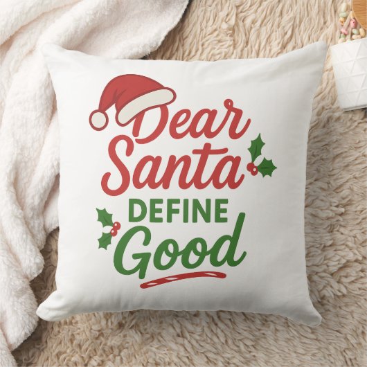 楽しいクリスマス サンタさん「良い子」を定義して クッション (ブランケット)