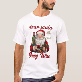 楽しいクリスマス | サンタとホリデードリンクのユーモア Tシャツ