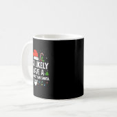 楽しいクリスマス!サンタよりもひげが似合うのはあなた コーヒーマグカップ (正面左)